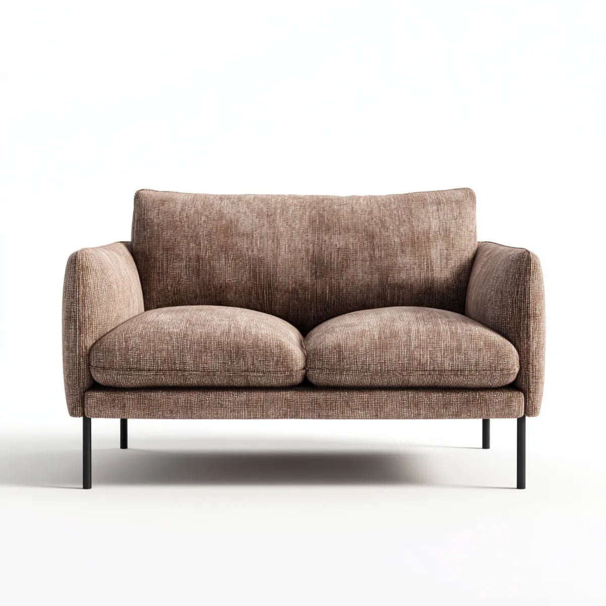 2-Sitzer Sofa Taupe 140 x 85 x 82 cm Polyester Rechteckig