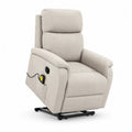 Elektrischer Relaxsessel 85 x 95 x 105 cm mit Liegefunktion Stoffbezug Beige und Fernbedienung