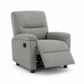 Relaxsessel 80 x 90 x 105 cm mit Liegefunktion Stoffbezug Grau