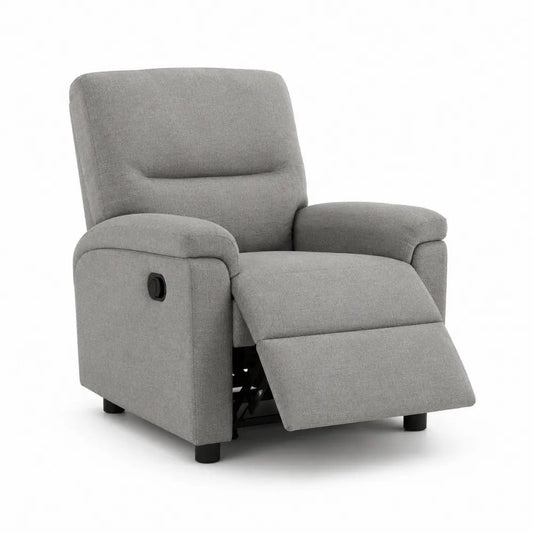 Relaxsessel 80 x 90 x 105 cm mit Liegefunktion Stoffbezug Grau