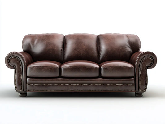 3-Sitzer Chesterfield-Sofa Dunkelbraun aus PU-Kunstleder 220 x 95 x 90 cm Gerade