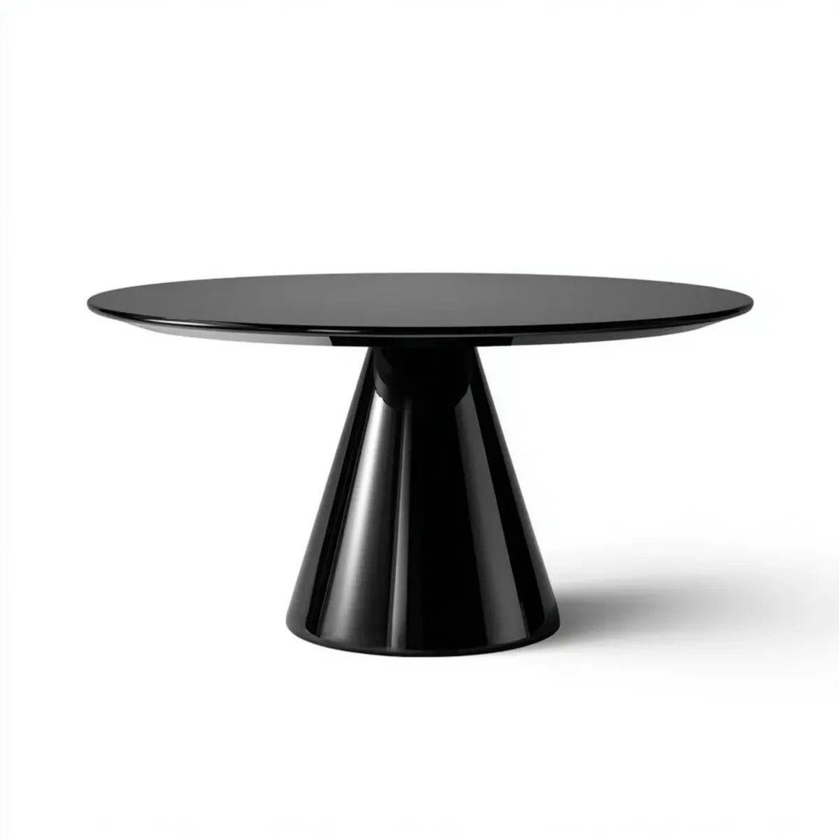 Esstisch Schwarz Ø 120 cm MDF mit PU-Hochglanzlack rund 75 cm