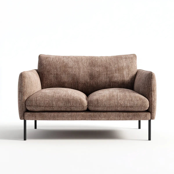 2-Sitzer Sofa Taupe 140 x 85 x 82 cm Polyester Rechteckig